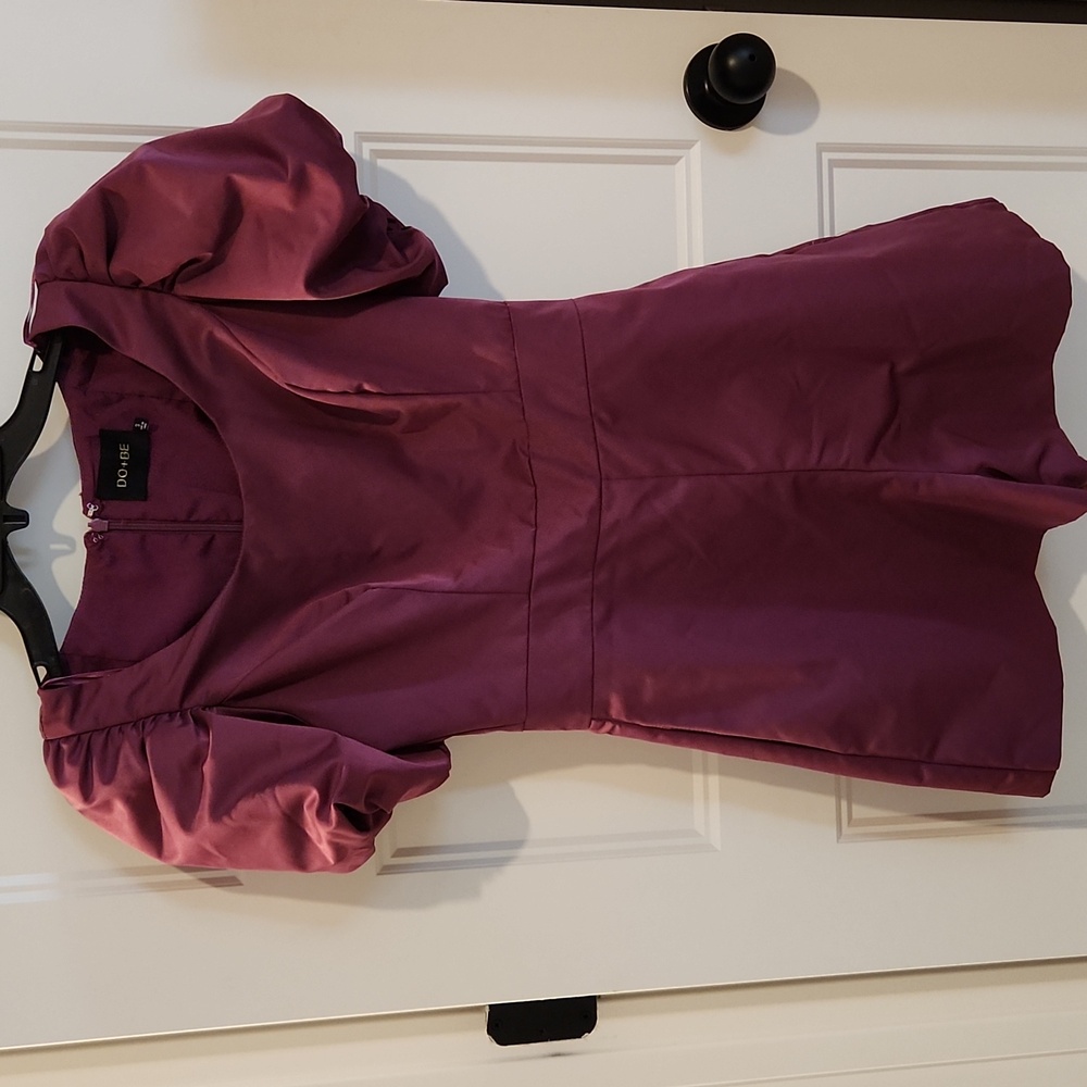 DO+BE Puffy Sleeves Small Purple Romper